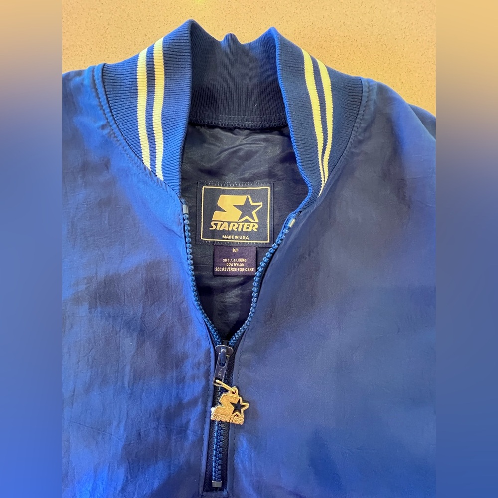 Vintage Starter Pullover Jacket Ribbed Collar Ico… - image 6